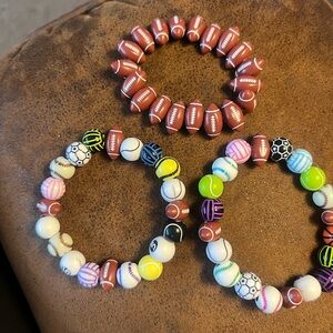 Sports-Themed Kids Bracelet Set of 3 B101